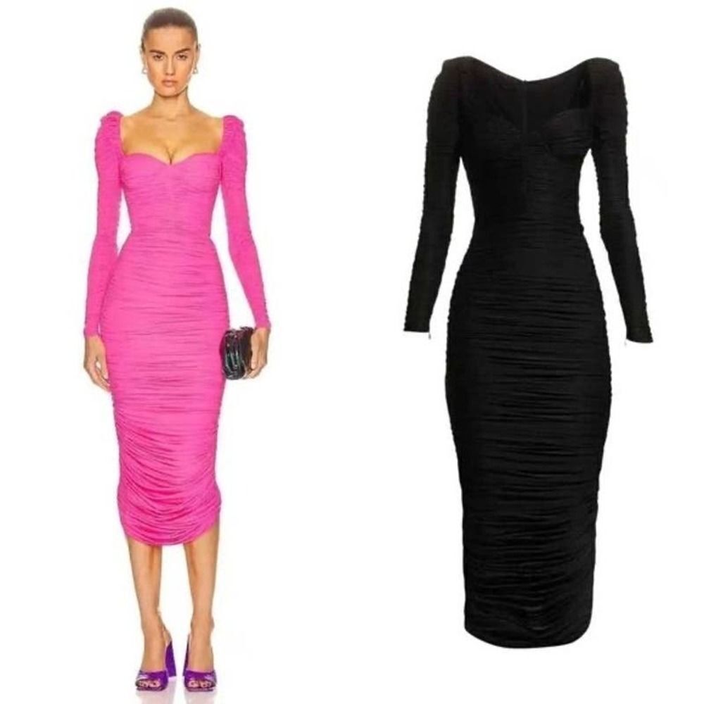 ALEX PERRY Stanton Ruched Sweetheart Cup Dress in black UK8 / US4